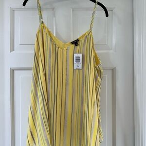 Torrid Tank color yellow with multi color stripes size 2 NWT New With Tags